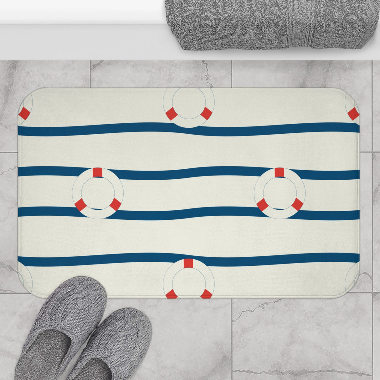Buoy Stripe Bath Mat