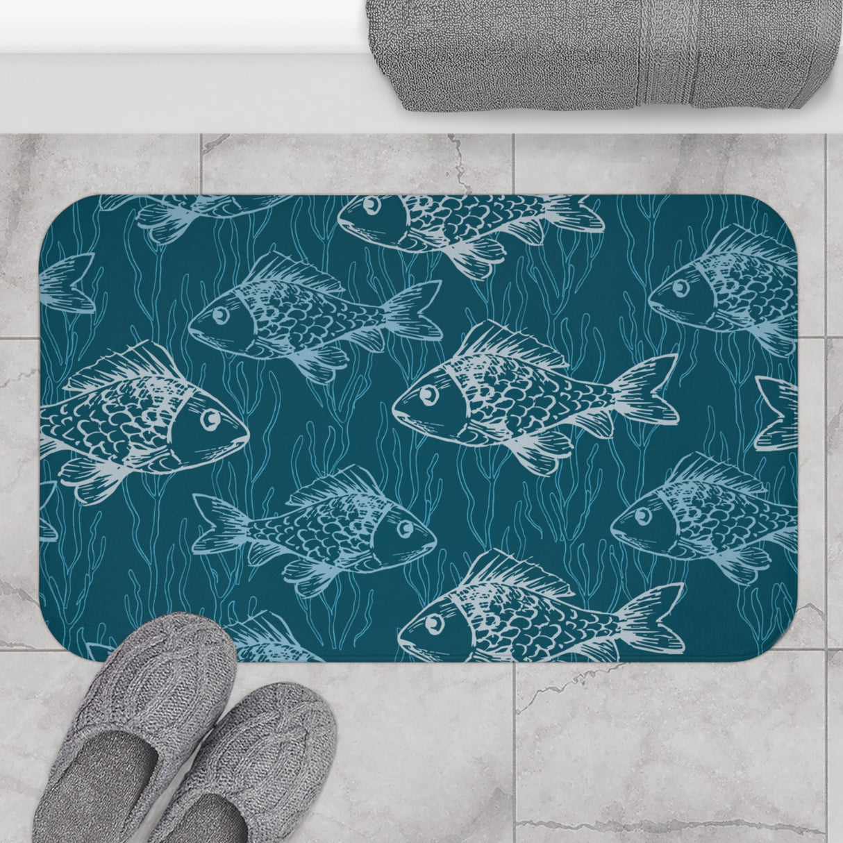 Blue Fin Bath Mat