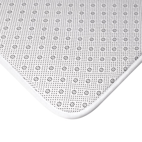 White Palm Tree Bath Mat