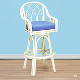 Edgewater Custom Rattan Swivel Counter Stool Height Model 914-012 Made in the USA by Braxton Culler