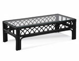 Edgewater Black Rattan Coffee Table 914-072-BLACK Made in the USA by Braxton Culler