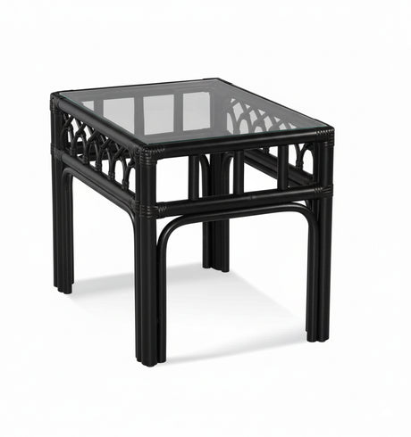 Edgewater Black Rattan 5 Pc Living Room Set Model 914-SET-BLACK Made in the USA by Braxton Culler