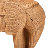 Elissa Wicker Fair Natural Wicker Rattan Elephant End Table