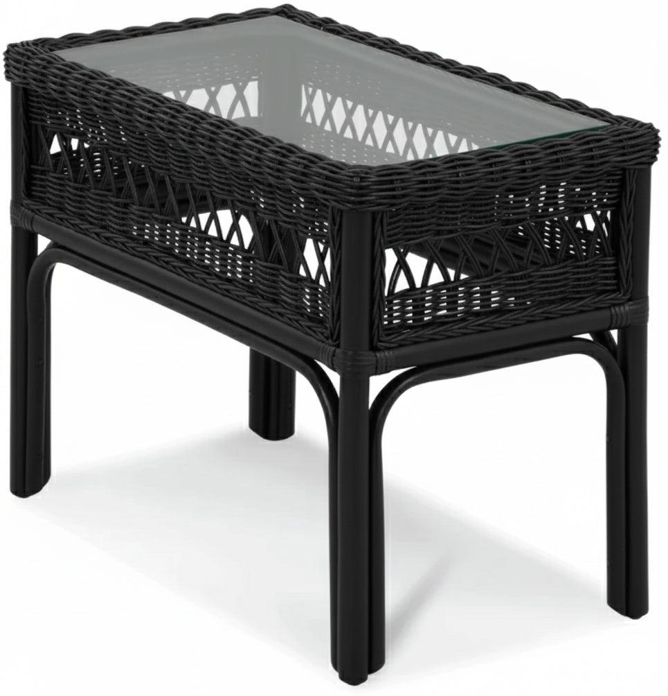 Everglade Black Rattan 5 Pc Living Room Set Model 905-5PCSET-BLACK Made in the USA by Braxton Culler