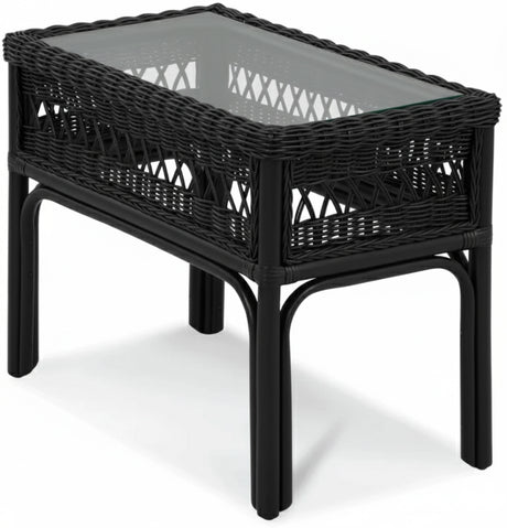 Everglade Black Rattan 5 Pc Living Room Set Model 905-5PCSET-BLACK Made in the USA by Braxton Culler