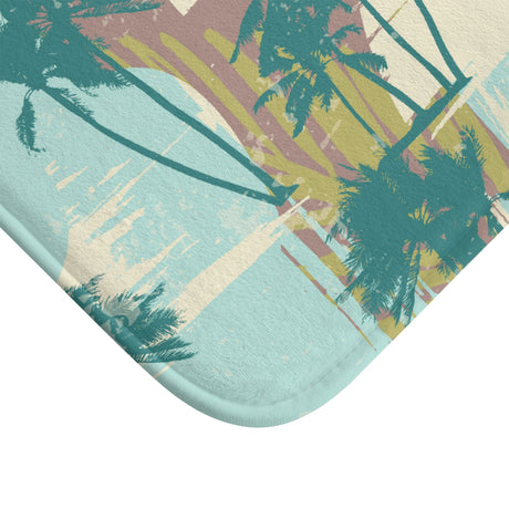 Tropical Palm Tree Bath Mat