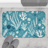Aqua Coral Bath Mat