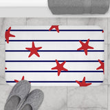 Starfish Stripe Bath Mat