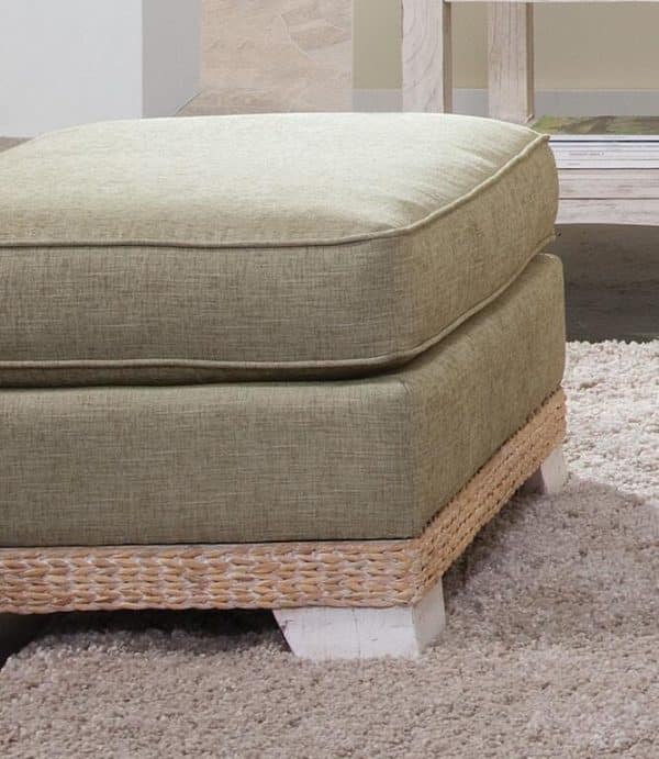 Fairwind Ottoman made of Indoor Wood and Wicker – Model 2932-009