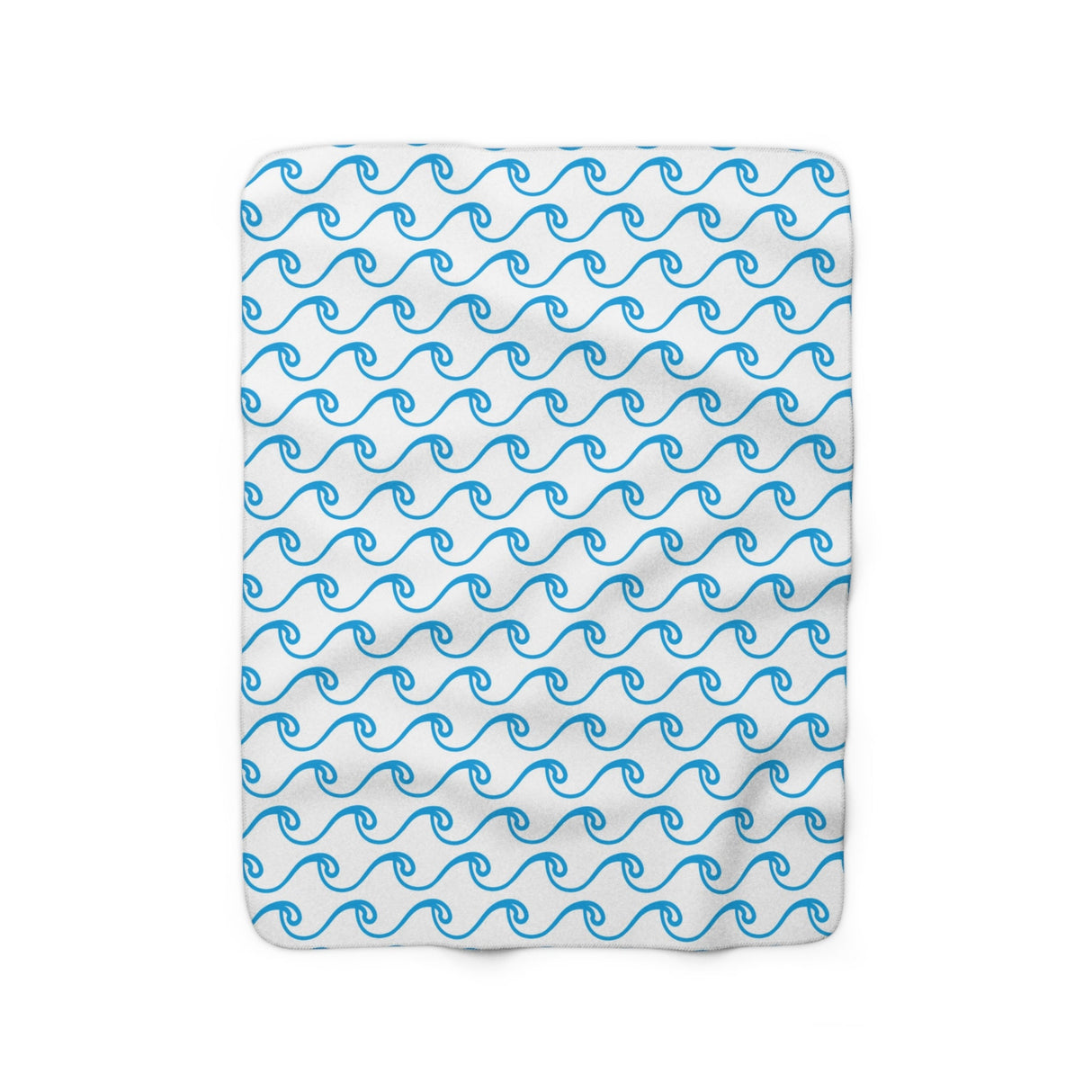 White Waves Sherpa Fleece Blanket