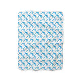 White Waves Sherpa Fleece Blanket