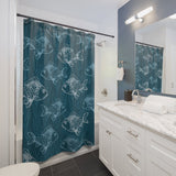 Blue Fin Shower Curtain