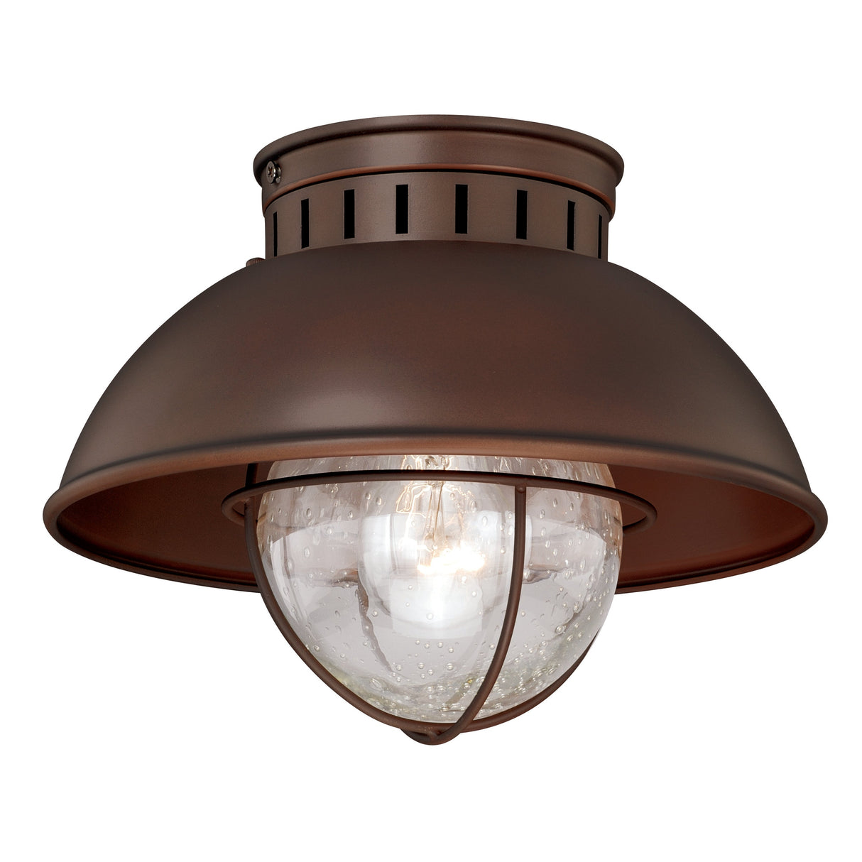 Eastham 10-Inch Outdoor Flush Mount Light - Burnished Bronze