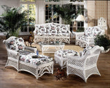 Majestic White Rattan Rocker Model MR by Wicker Fair