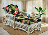 Gazebo White Rattan Chaise Lounge Model GCL from Spice Island Wicker
