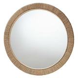 Geralyn Wicker Fair Rattan Large Round Wall Mirror
