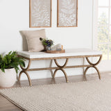 Kirsten Wicker Fair Rattan Seagrass Accent Bench