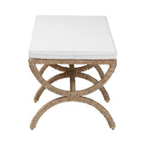 Kirsten Wicker Fair Rattan Seagrass Accent Bench