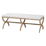 Kirsten Wicker Fair Rattan Seagrass Accent Bench
