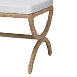 Kirsten Wicker Fair Rattan Seagrass Accent Bench