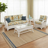 Kona Rattan and Wicker 4 Pc Living Room Set in Whitewash Finish by Stanley Chair