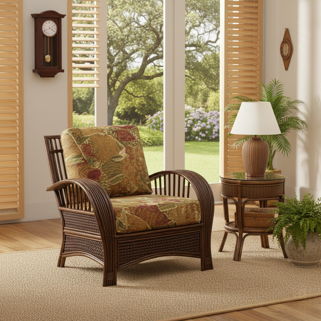 Kona Rattan and Wicker Lounge Chair – Tropical Comfort
