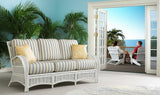 Kona Rattan and Wicker 4 Pc Living Room Set in Whitewash Finish by Stanley Chair 518-SET-4PC-2-WT