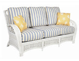 Kona Rattan and Wicker 4 Pc Living Room Set in Whitewash Finish by Stanley Chair 518-SET-4PC-2-WT