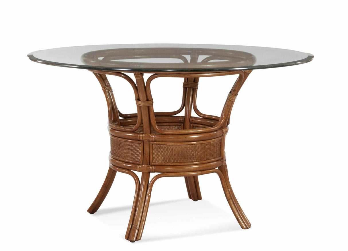 Drury Lane Round Dining Table with 48 or 60 Inch Round Glass Top by Braxton Culler Model 1977-075B
