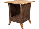 Bahama Outdoor or Indoor Wicker and Teakwood 4 Pc Seating Set 9835 by Beachcraft Furniture