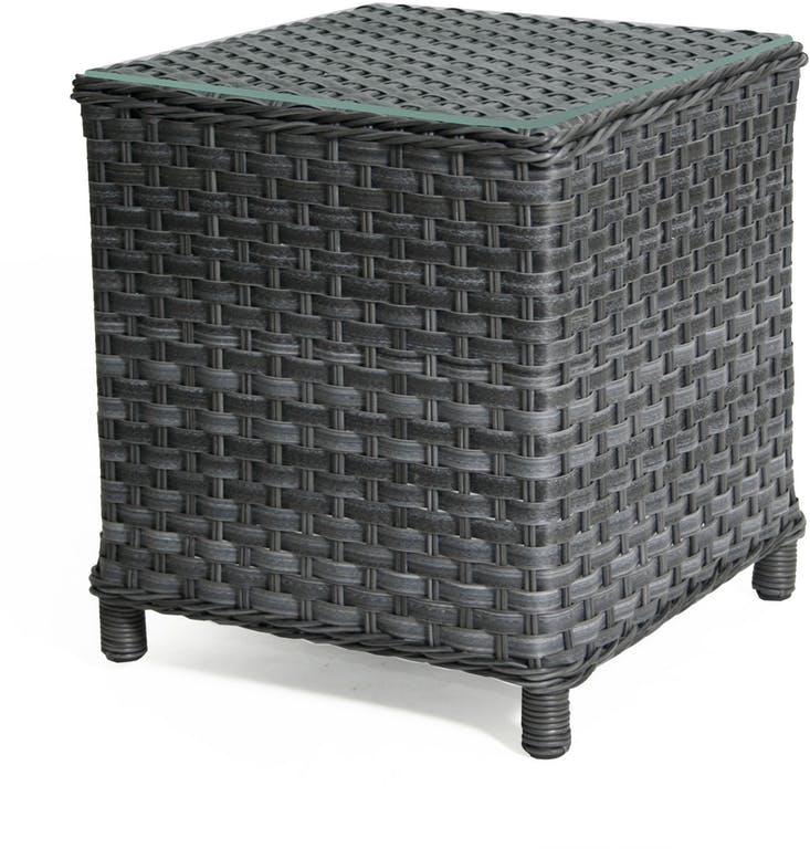 Lorca Outdoor Patio Wicker End Table w/Glass Model LT9852 from Beachcraft Furniture