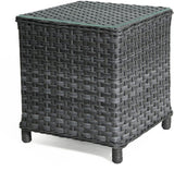 Lorca Outdoor Patio Wicker End Table w/Glass Model LT9852 from Beachcraft Furniture
