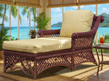 Majestic Rattan Chaise Lounge and End Table 2Pc Set MCL-MET in Brownwash Stain by Wicker Fair