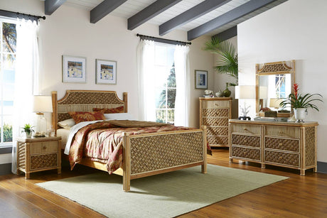 Mandalay Rattan 2 Drawer Nightstand Model MD2D By Spice Island Wicker