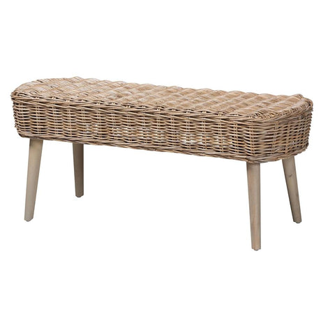 Mindanao Wicker Fair Rattan 4 Pc Dining Nook Bench Set