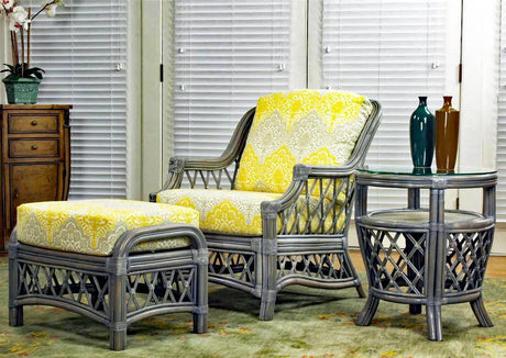 Nadine Willow Finish End Table Model 6243 from South Sea Rattan