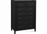 Naples Black Wicker and Rattan Tall Chest Model 807-036-BLACK by Braxton Culler