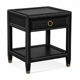Naples Black Wicker and Rattan Nightstand Model 807-044-BLACK by Braxton Culler
