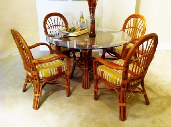 Palm Harbor Rattan Dining Room Side Chairs Model 8620 from South Sea Rattan