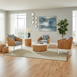 Paradisio Rattan and Wood 5 Pc Living Room Set from Capris Furniture Model 744