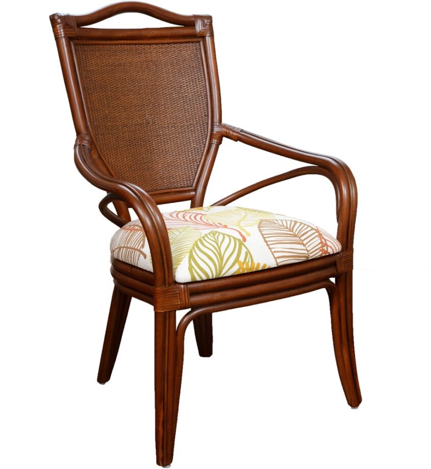 Pearl Harbor Rattan Dining Arm Chair by Wicker Fair