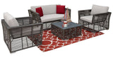 Outdoor Graphite 4 Pc Living Set with Cushions by Panama Jack Model PJO-1601-GRY-4SE-GL
