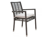 Outdoor Graphite Stackable Arm Chair with Cushion by Panama Jack Model PJO-1601-GRY-AC-CUSH