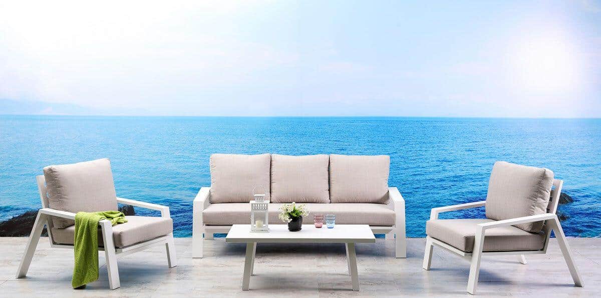 Panama Jack Mykonos 4 Pc Seating Set PJO-2401-WHT-4PS