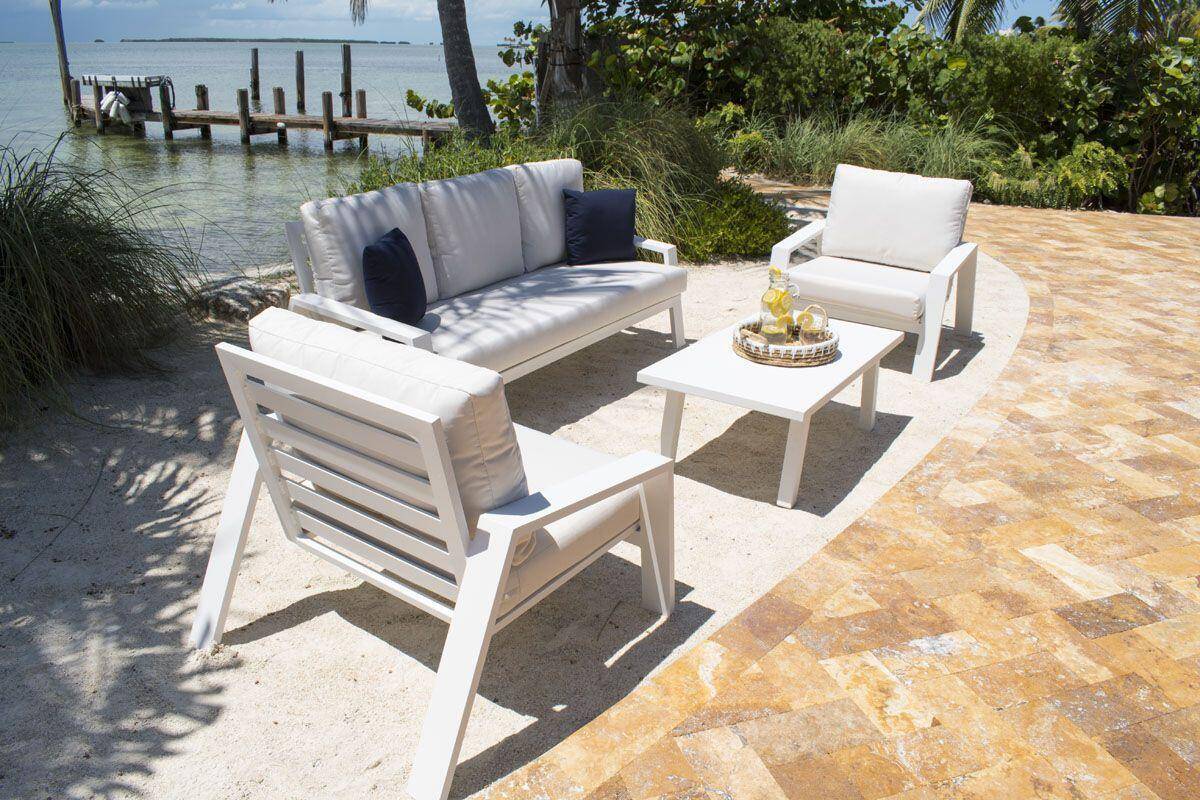 Panama Jack Mykonos 4 Pc Seating Set PJO-2401-WHT-4PS