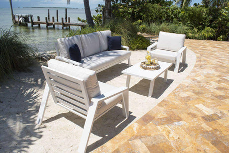 Panama Jack Mykonos 4 Pc Seating Set PJO-2401-WHT-4PS