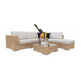 Austin 6 PC Sectional Set w/off-white cushions by Panama Jack Model PJO-3801-NAT-6SEC