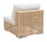 Austin Armless Chair w/off-white cushion by Panama Jack Model PJO-3801-NAT-A