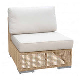 Austin Armless Chair w/off-white cushion by Panama Jack Model PJO-3801-NAT-A