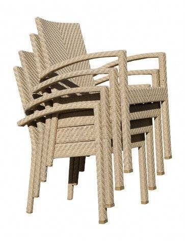 Austin Outdoor Stackable Dining Armchair by Panama Jack Model PJO-3801-NAT-AC